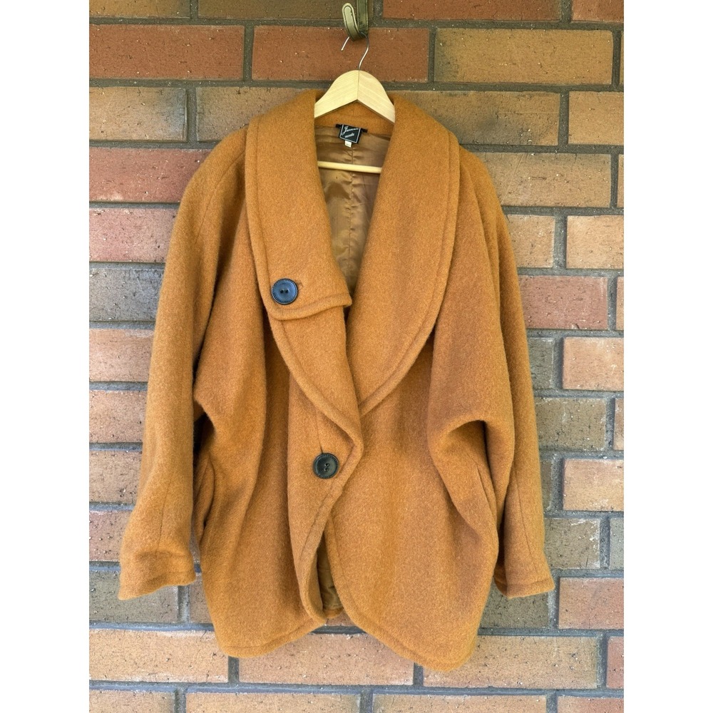 1970's Mid Century Modern Wool Jacket Made In Italy‎ | Burnt Orange | IT 40 US L
